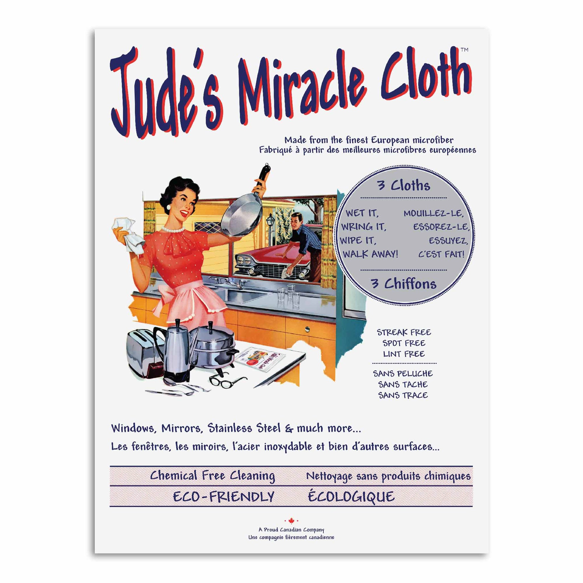 3 Pack  1 White, 1 Blue, 1 Grey - Jude's Miracle Cloth