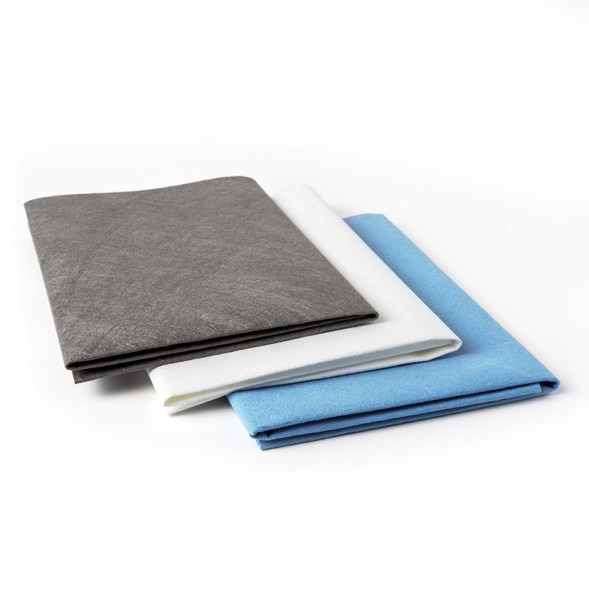 3 Pack - 1 White, 1 Blue, 1 Grey